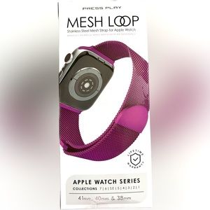 Purple PRESS PLAY MESH LOOP Stainless Steel Mesh Strap for Apple Watch